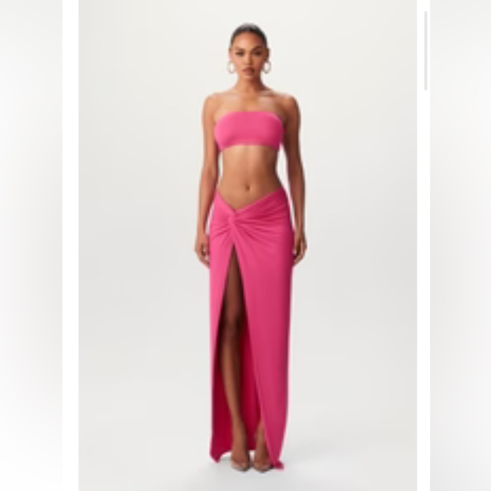 BLACK Naked Wardrobe Black Maxi Skirt w/ Bandeau Top